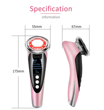 دستگاه ماساژور صورت و گردن ۵ کاره | EMS، سرد و گرم، LED فوتون تراپی